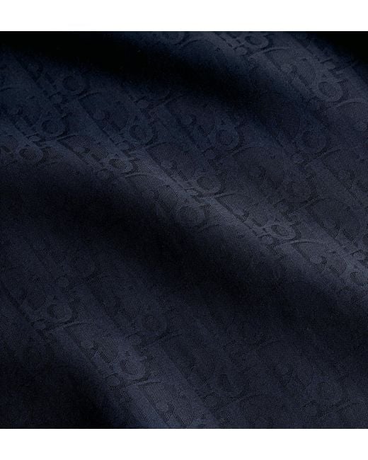 Dior Blue Oblique Short-Sleeved Shirt for men