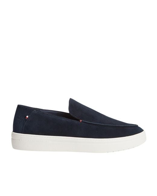 Tommy Hilfiger Blue Lightweight Suede Loafers for men