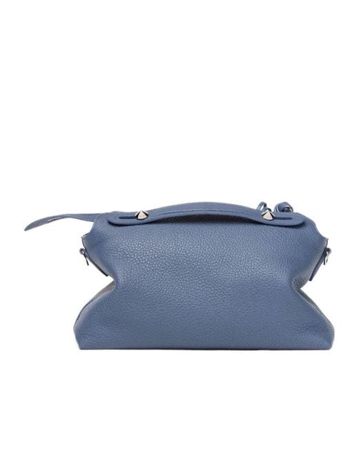 Fendi Blue By The Way Soft Medium Cuoio Romano Leather Bag