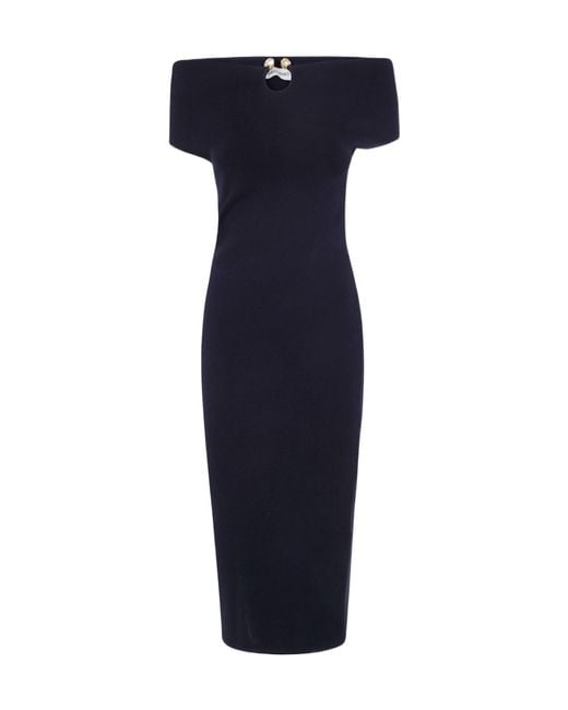 Alberta Ferretti Blue Midi Dress