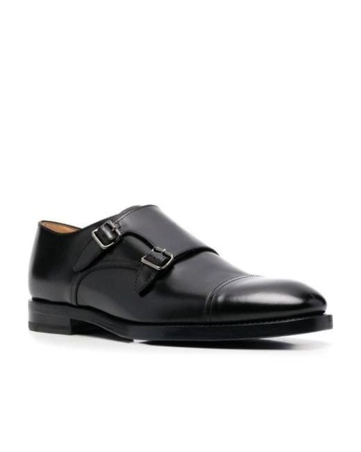Brunello Cucinelli Black Buckle-Fastened Monk Shoes for men