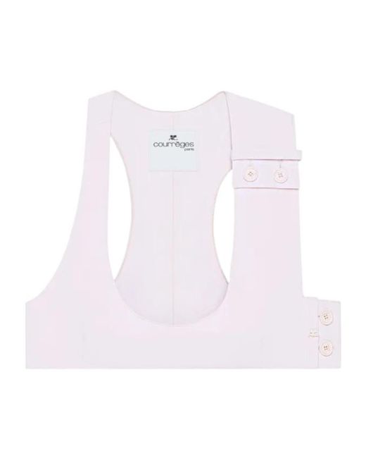 Courreges Pink Racerback Crop Top