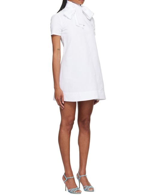 Staud White Ilana Mini Dress