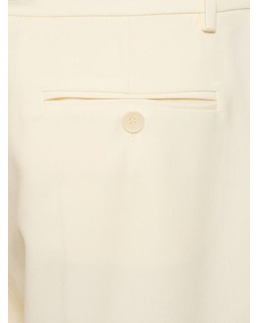 Magda Butrym White Iron-Sewn Wide-Leg Casual Pants