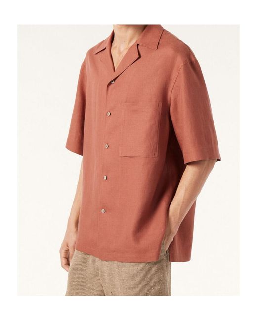 Loro Piana Orange Federico Shirt for men