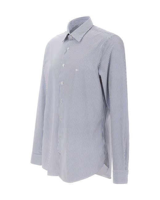 MICHAEL Michael Kors Blue Slim Stripe Shirt for men
