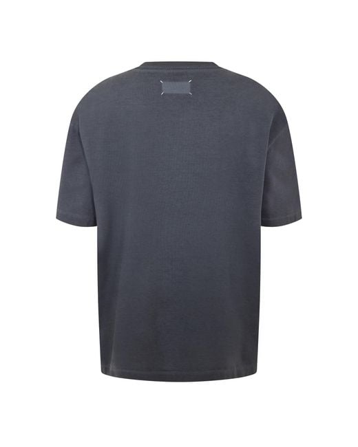 Maison Margiela Blue Solid Color T-Shirt for men