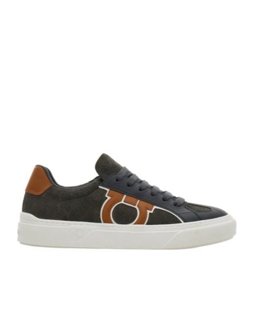 Ferragamo Black Gancini Sneaker for men