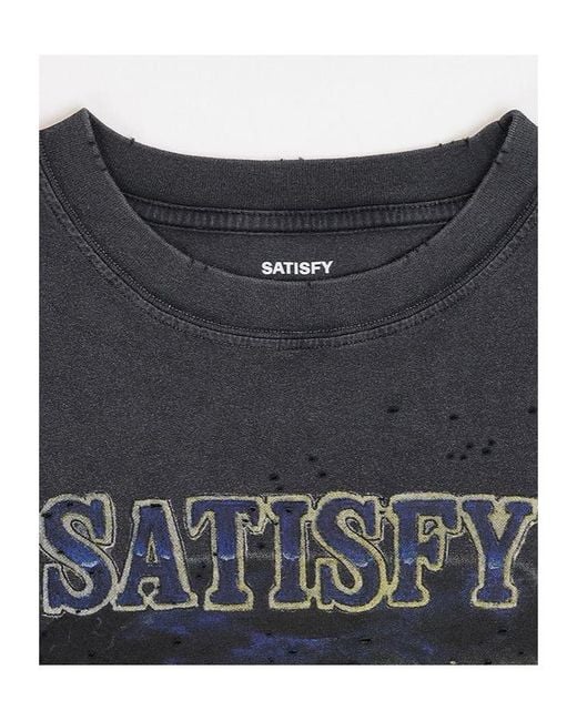 Satisfy Blue Mothtech Graphic-Print T-Shirt
