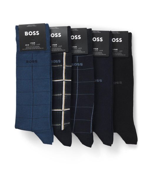 Boss Blue Comfortable Cotton Socks for men