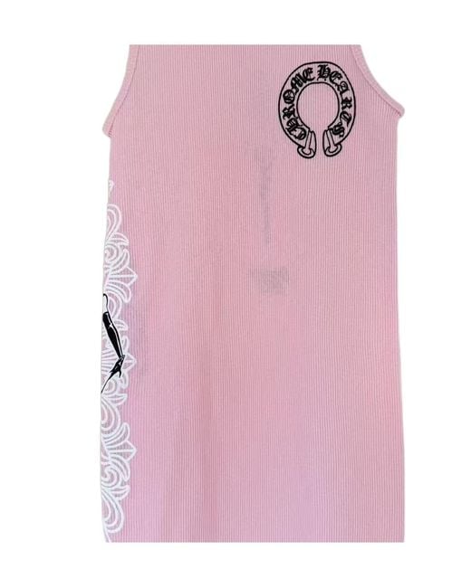 Chrome Hearts Pink Deadly Doll Crew Neck Vest