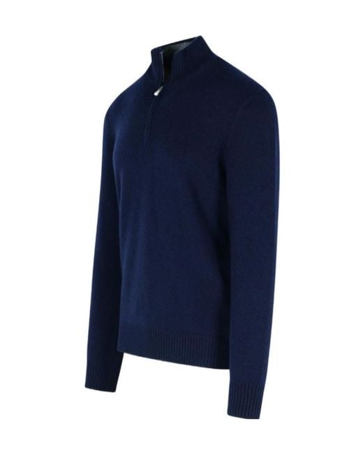 Gran Sasso Blue High-Neck Jumper for men