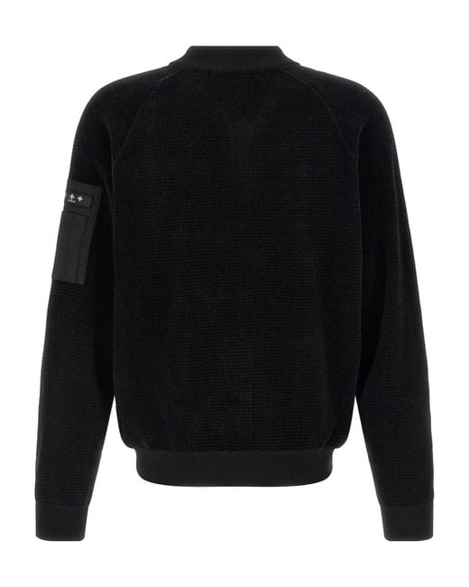 Tatras Black Gavrio Waffle Bomber Jacket for men