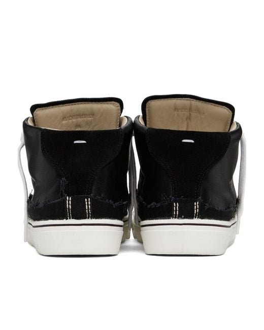 Maison Margiela Black Evolution Lace-Up Sneakers for men