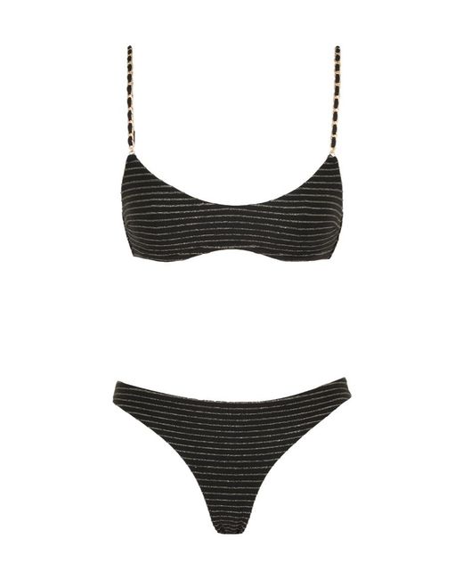 Zimmermann Black Waverly Chain Bikini Set