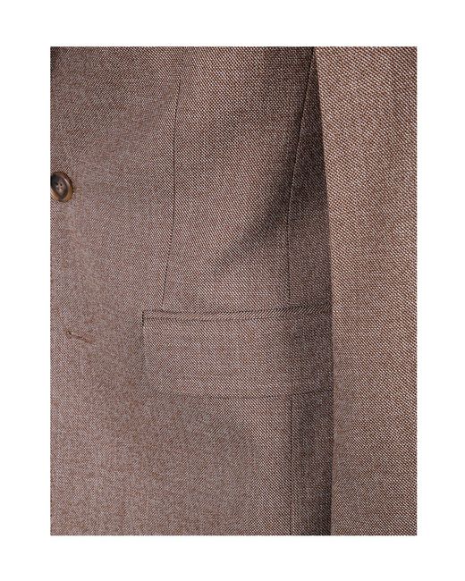 MM6 by Maison Margiela Brown Single-Breasted Tailored Blazer