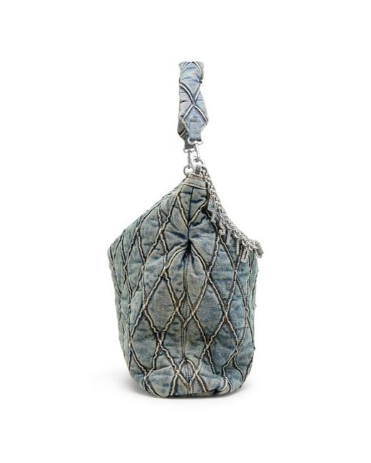 DIESEL Blue Charm-D Large Hobo Bag