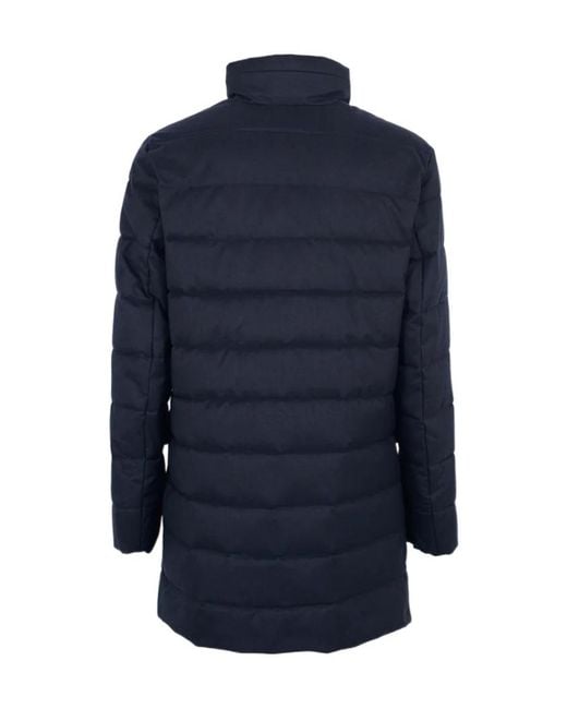 Save The Duck Blue High Neck Padded Coat for men