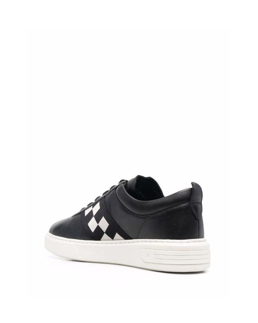 Bally Black Check-Print Low-Top Sneakers for men