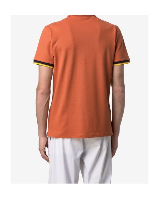 K-Way Orange Tipped Trim Polo Shirt for men