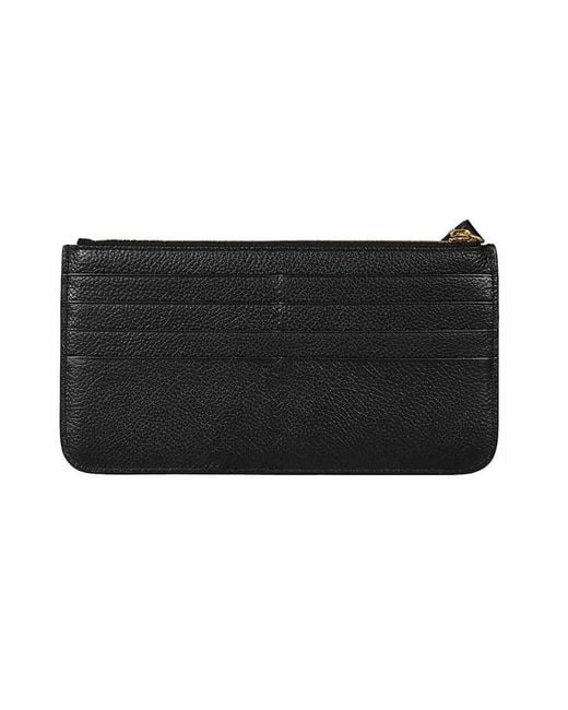 Balenciaga Black Grain Logo Wallet