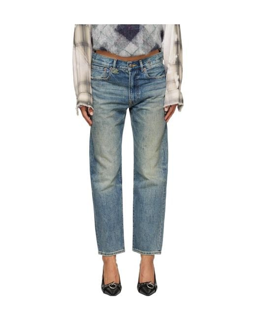 R13 Black Cropped Wide-Leg Jeans