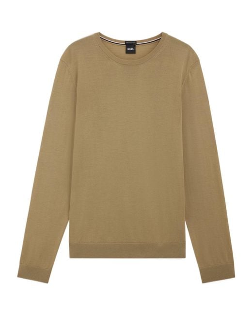 Boss Natural Crew-Neck Sweater for men
