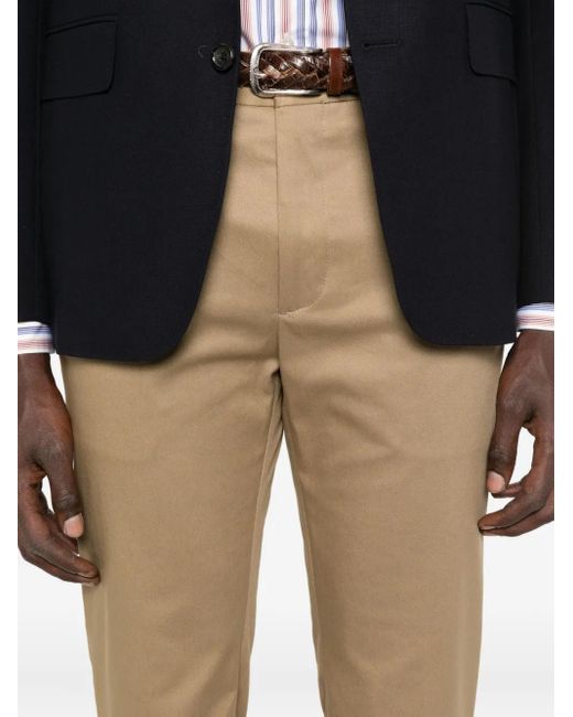 Etro Natural Raw-Edge Cotton Trousers for men