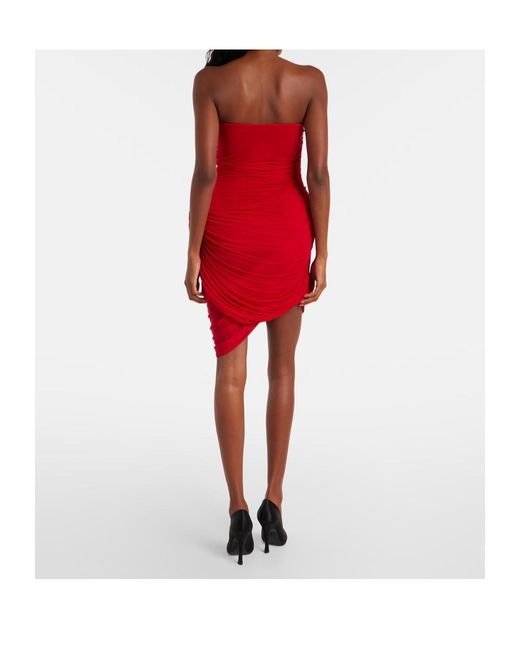 Magda Butrym Red Ruched Minidress