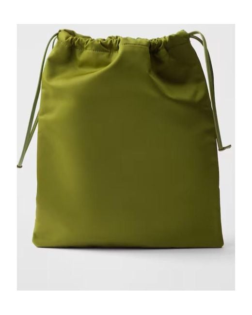 Prada Green Drawstring Tote Bag