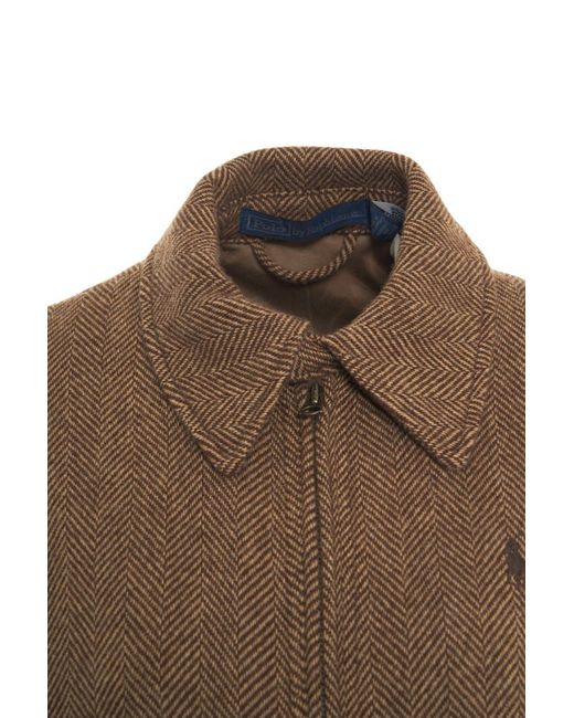 Polo Ralph Lauren Brown Long-Sleeve Zip-Up Jacket