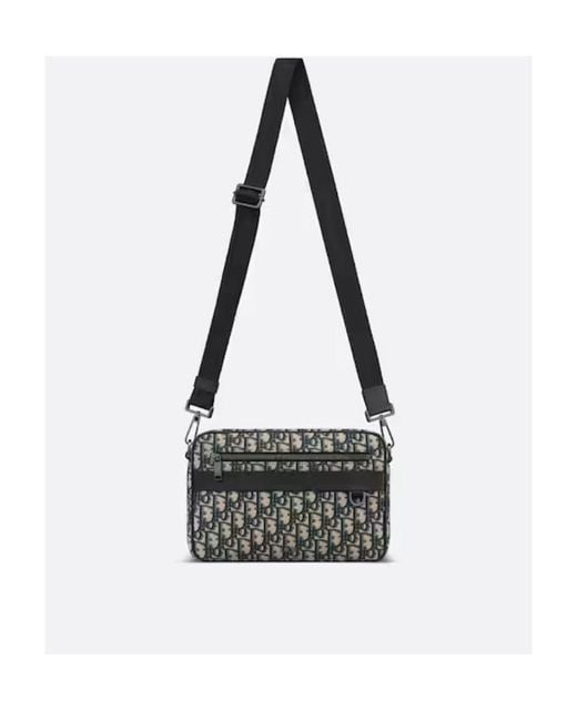 Dior Black Maxi Safari Bag With Strap for men