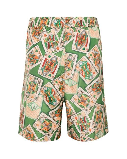 Drole de Monsieur Green Drôle De Monsieur Jeu De Cartes Elasticated Waistband Swim Shorts for men