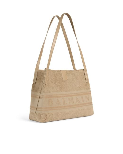 Balmain Natural Small Release Tote Bag