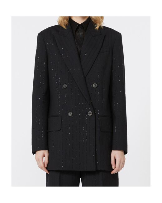 Max Mara Black Appia Double Breasted Blazer