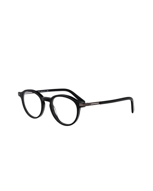 Zegna White Round Frame Glasses for men
