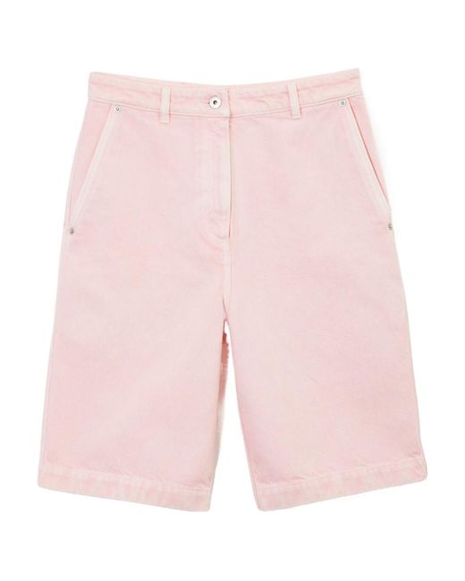 Burberry Pink High-Waist Denim Shorts