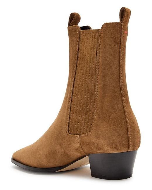 Aeyde Brown Agata 35 Suede Ankle Boots