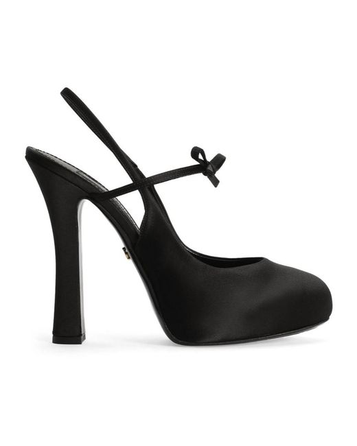 Dolce & Gabbana Black Satin Pumps Viscose