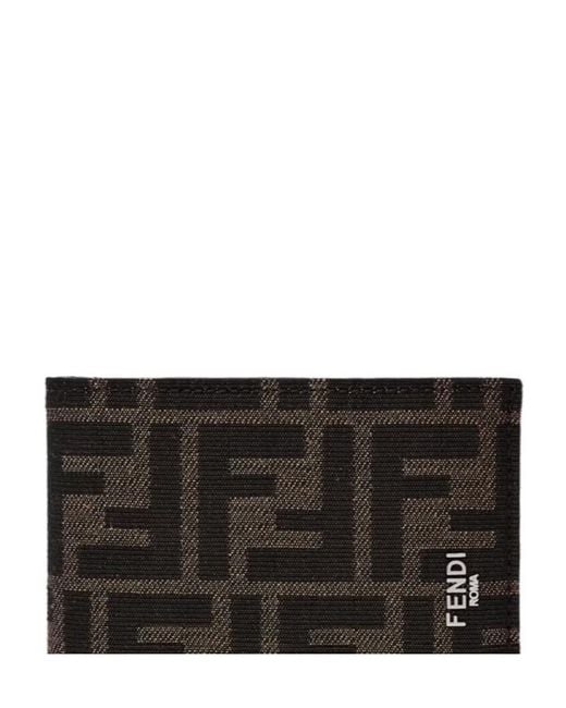 Fendi Black Jacquard Billfold for men