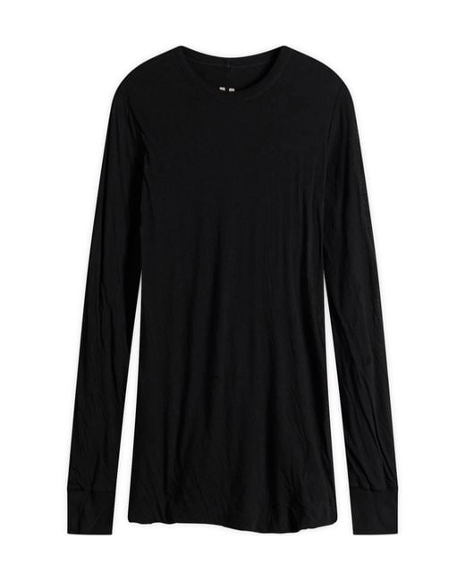 Rick Owens Black Long Sleeve Crewneck Top for men