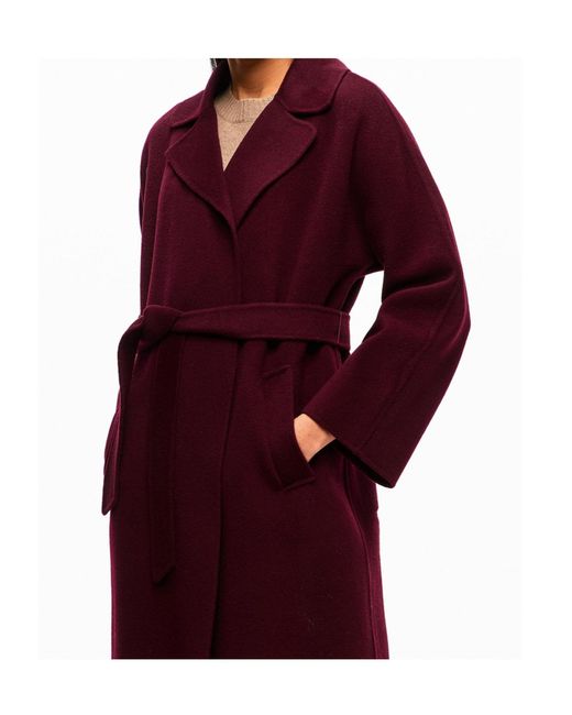 Weekend by Maxmara Red Belted Coat With Long Sleeves