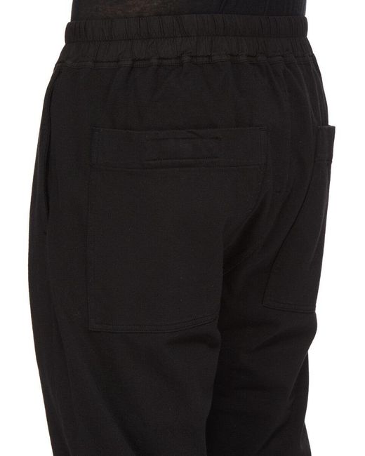 Rick Owens Black Drawstring Casual Pants for men