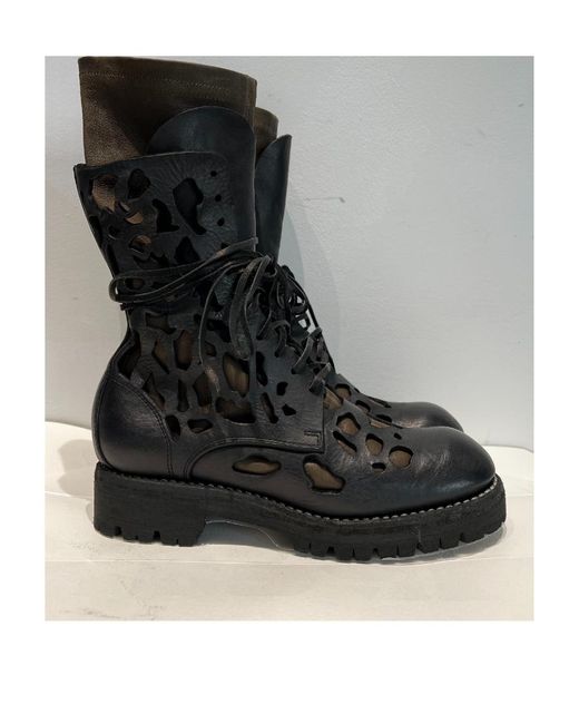 Guidi Black Hollow Short Boots