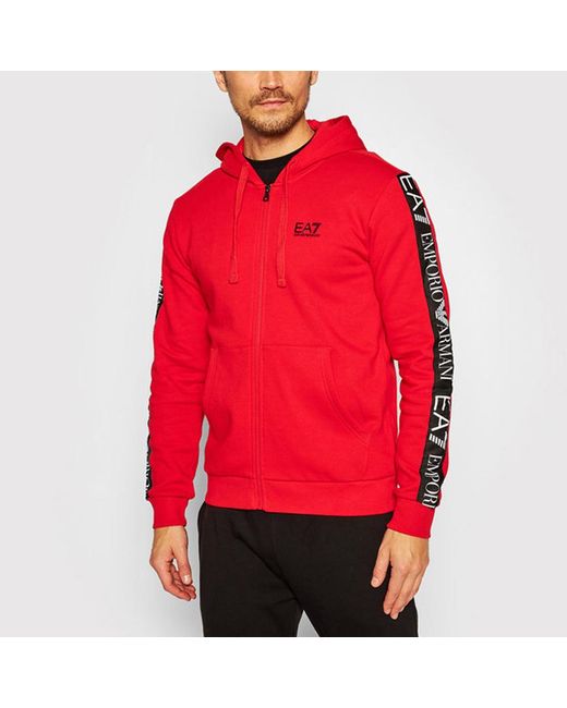 EA7 Red Logo And Hat Casual Jacket for men