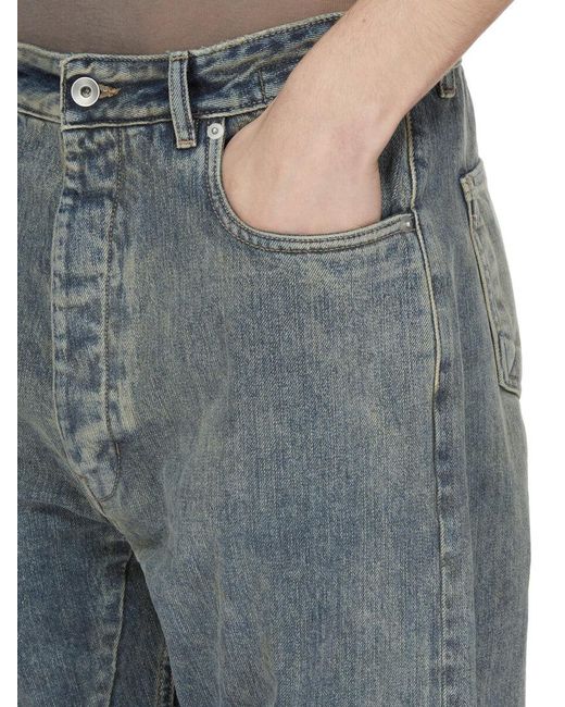 Rick Owens Blue Geth Belt-Loop Jeans for men
