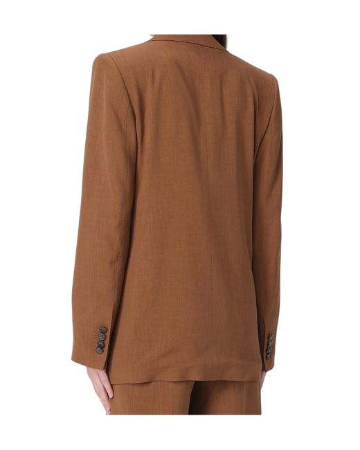 Etro Brown Long-Sleeved Suit Jacket