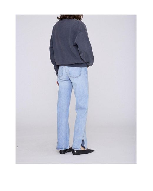 Anine Bing Blue Casual Crew Neck Sweatshirt