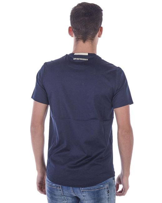 Emporio Armani Blue Logo T-Shirt for men