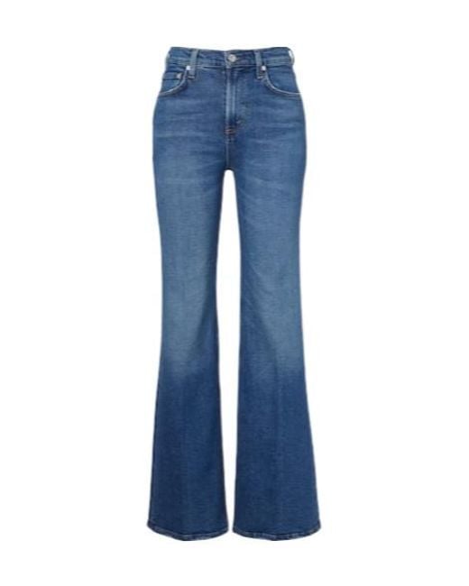 Citizens of Humanity Blue Kimberly 70S Mid-Rise Flared Jeans